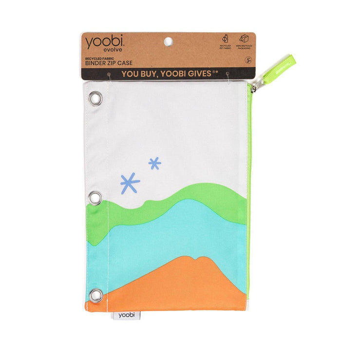 Single Zipper Pencil Case Abstract Mountains - Yoobi