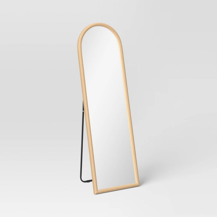 20" x 65" Arch Floor Mirror Natural - Threshold (LOCAL PICKUP ONLY)
