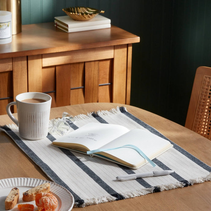 192pg College Ruled Journal 5"x7" Cream Monogram M - Opalhouse