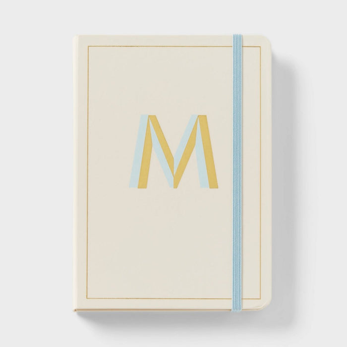 192pg College Ruled Journal 5"x7" Cream Monogram M - Opalhouse