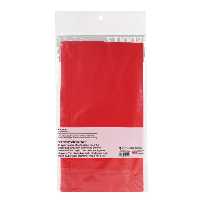 108" x 52.2" Classic Scalloped Edge Plastic Table Cover Red - Spritz