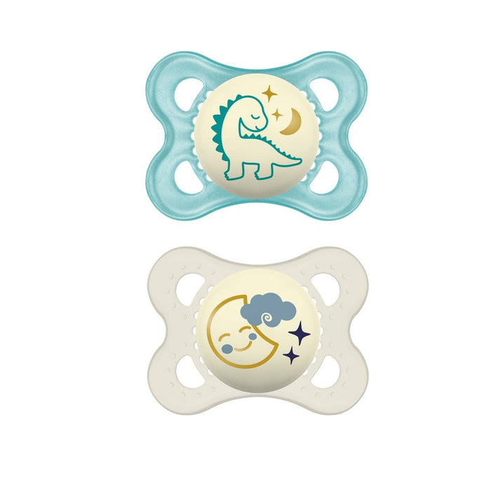 MAM Glow In The Dark Night Pacifier 0-6m - 2pk - Boy