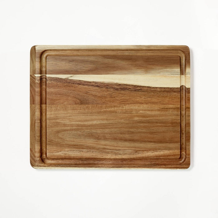10"x13" Reversible Acacia Wood Cutting Board Natural - Figmint