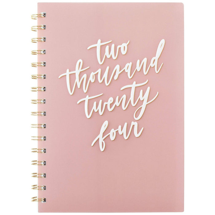 Sugar Paper Essentials 2024 Planner 8.5"x6.5" Weekly/Monthly Frosted Pink