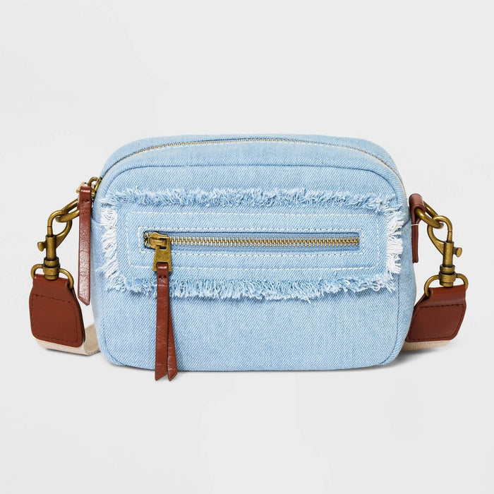 Camera Crossbody Bag with Strap - Universal Thread Blue Denim