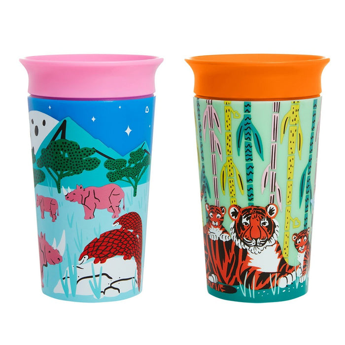 Munchkin Miracle 360 WildLove Sippy Cup 9oz - 2pk - Tiger/Rhino