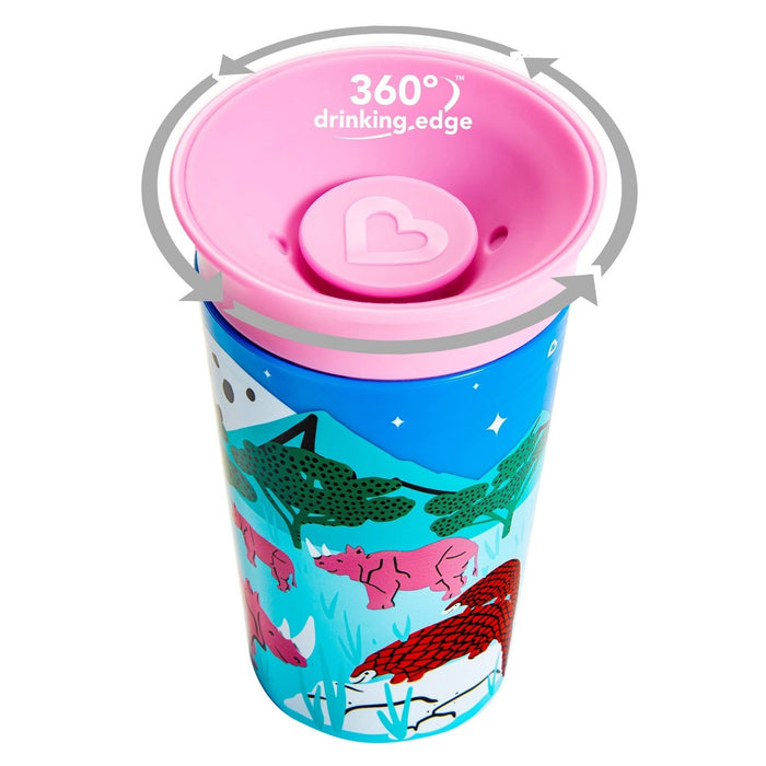 Munchkin Miracle 360 WildLove Sippy Cup 9oz - 2pk - Tiger/Rhino