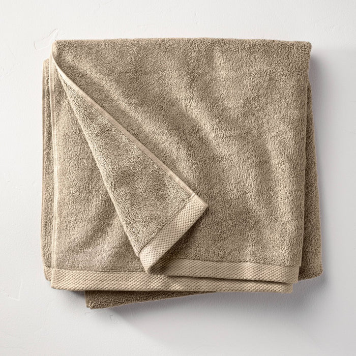 Organic Bath Towel Dark Sand - Casaluna