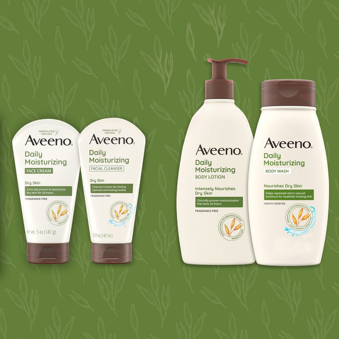 Aveeno Daily Moisturizing Prebiotic Oat Face Cream for Dry Skin - Fragrance Free - 5 oz
