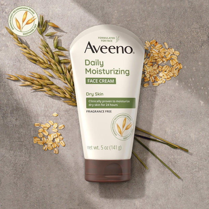 Aveeno Daily Moisturizing Prebiotic Oat Face Cream for Dry Skin - Fragrance Free - 5 oz