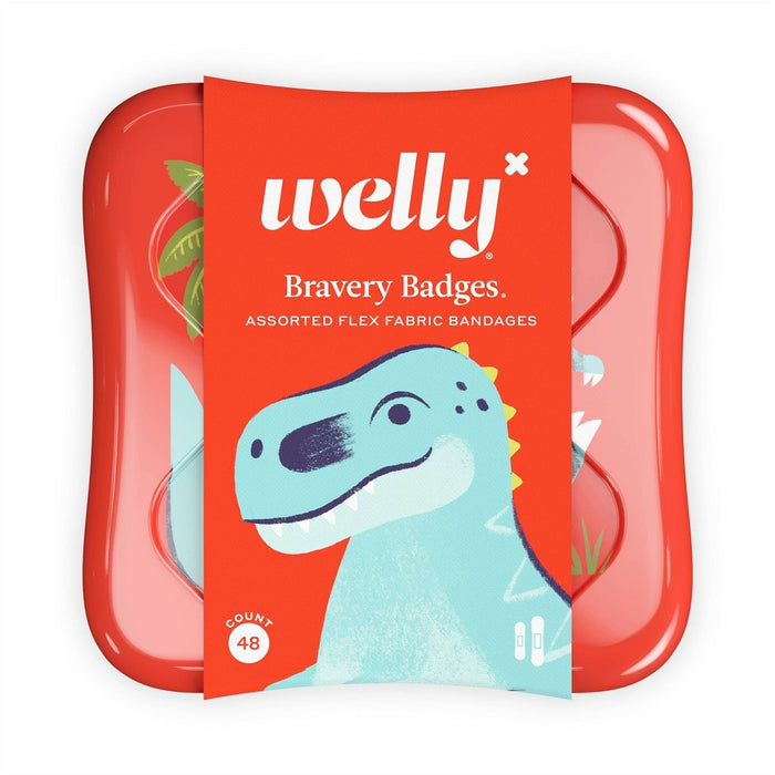 Welly Kid's Flex Fabric Bandages - Dinoaurs - 48ct