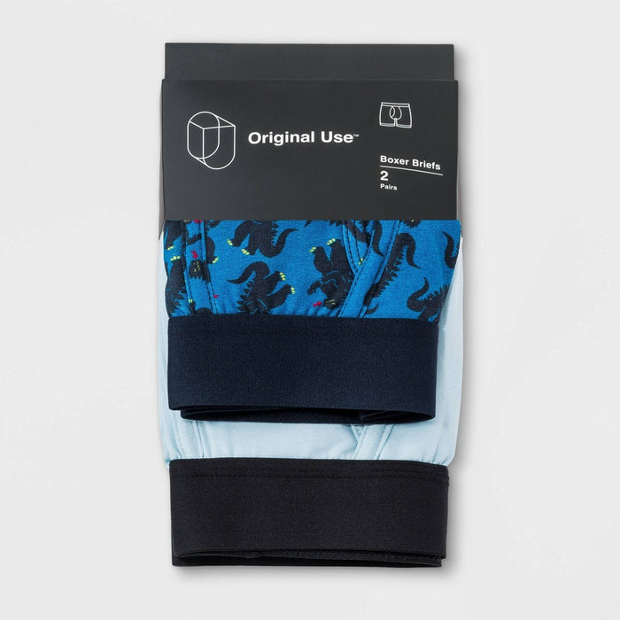 Men's Godzilla Boxer Briefs 2pk - Original Use Blue S