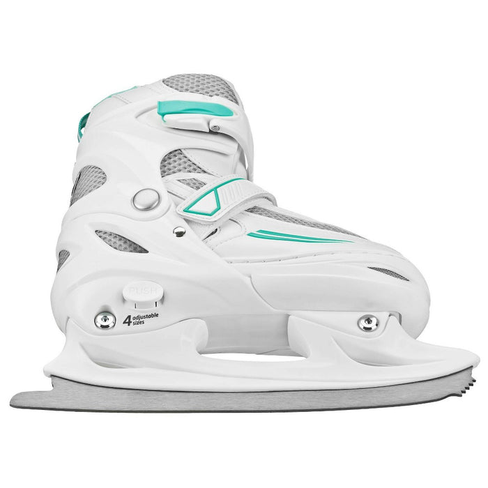 Lake Placid SUMMIT Adjustable Ice Skate White/Mint - S (10J-13)