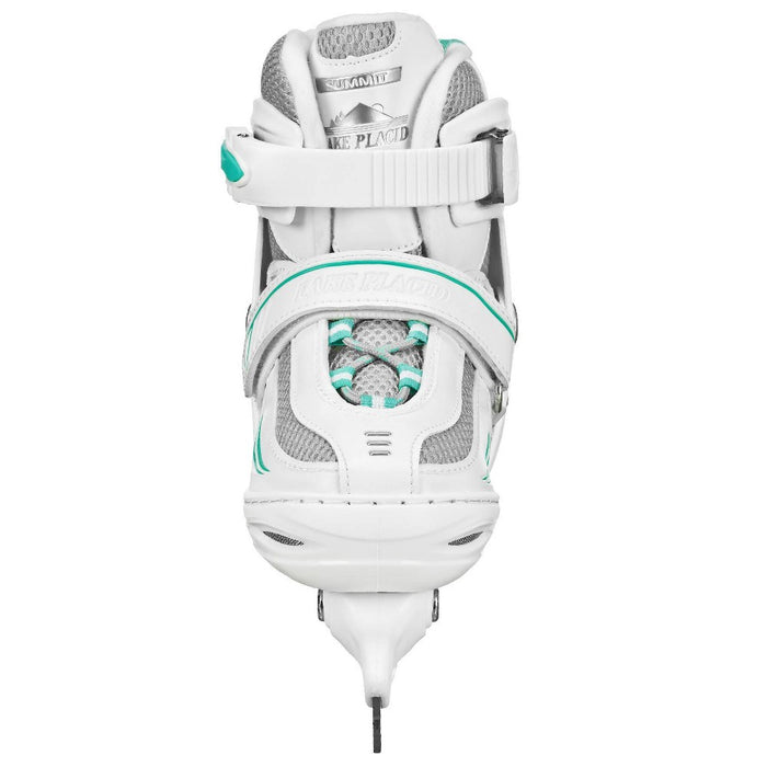 Lake Placid SUMMIT Adjustable Ice Skate White/Mint - S (10J-13)