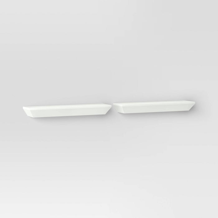 2pc Wedge Shelf Set White - Threshold