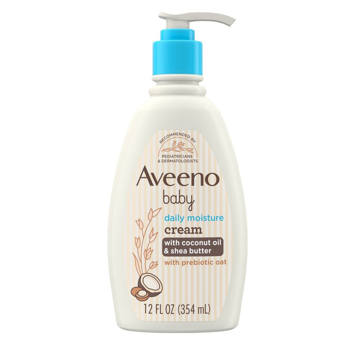 Aveeno Baby Daily Moisturizing Cream with Prebiotic Oat & Shea Butter - Gentle Coconut Scent - 12oz