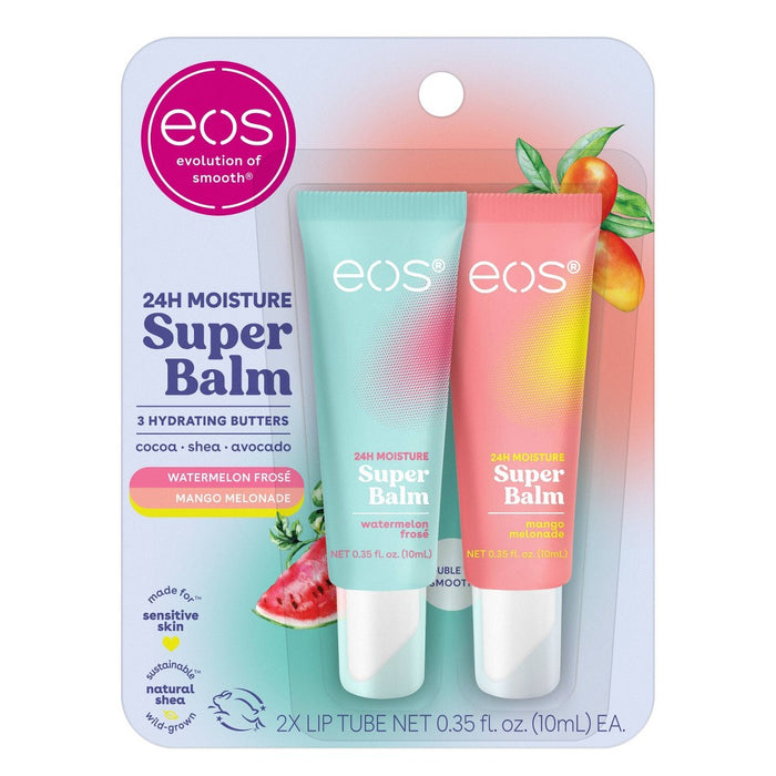 eos 24H Moisture Super Balm - Mango Melonade & Watermelon Frose - 0.35 fl oz/2pk