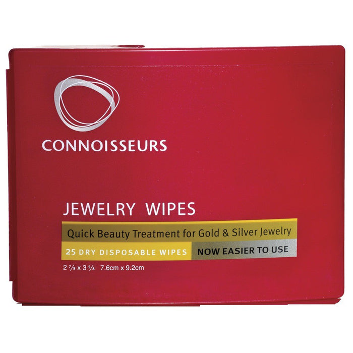 Connoisseurs Jewelry Wipe Compact 25 Wipes - Red