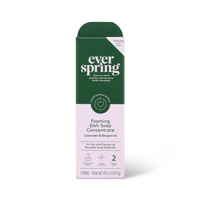 Lavender & Bergamot Ultra-Concentrated Foaming Dish Soap - 0.42oz/2ct - Everspring