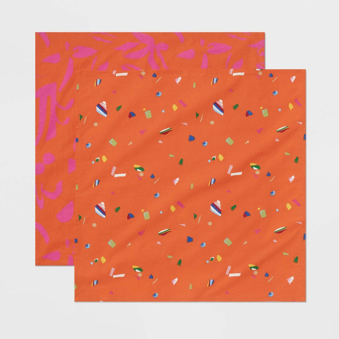 2pk Cotton Tea Towels Orange - Opalhouse