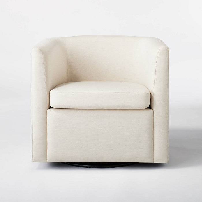 Vernon Upholstered Barrel Swivel Accent Chair Natural Linen - Threshold designed with Studio McGee (LOCAL PICKUP ONLY)