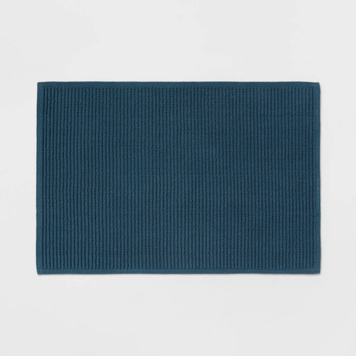 20"x30" Performance Plus Bath Mat Solid Turquoise - Threshold