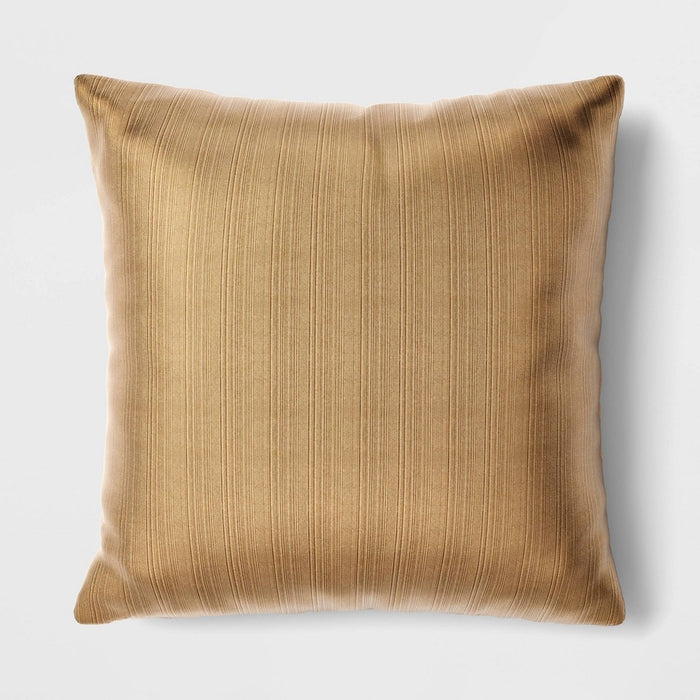Slub Woven throw Pillow Square Throw Pillow Metallic Gold - Threshold