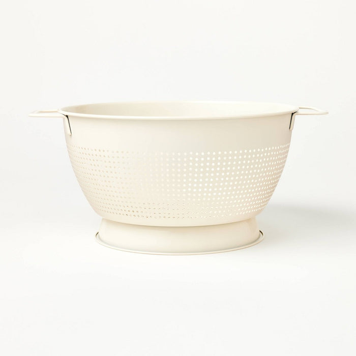 5qt Stainless Steel Colander Cream - Figmint