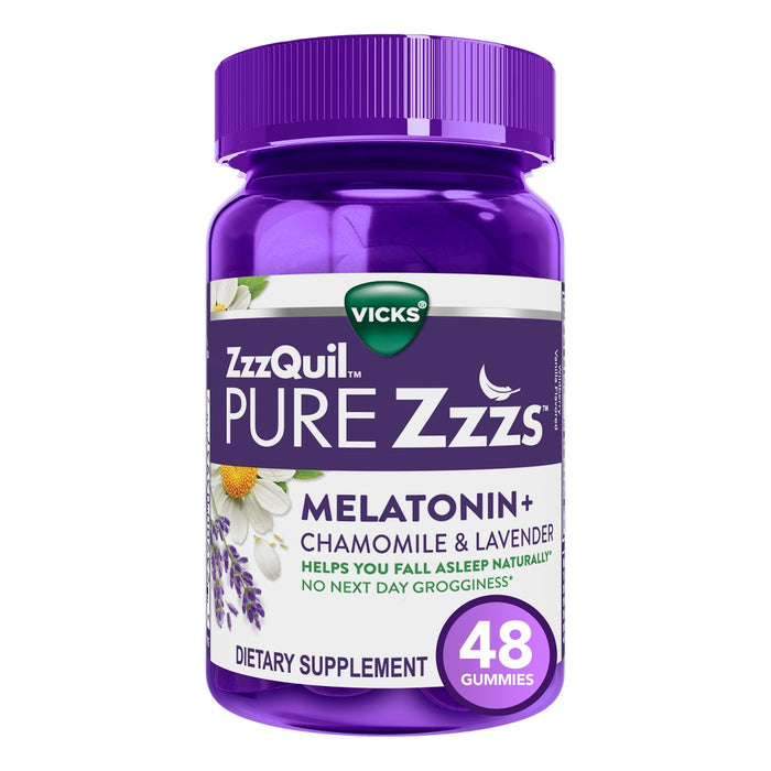 Pure Zzzs Chamomile & Lavender Melatonin Gummies - Wildberry Vanilla - 48ct