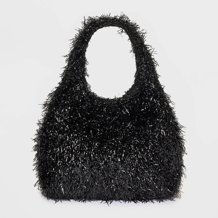 Tinsel Mini Party Tote Handbag - A New Day Black