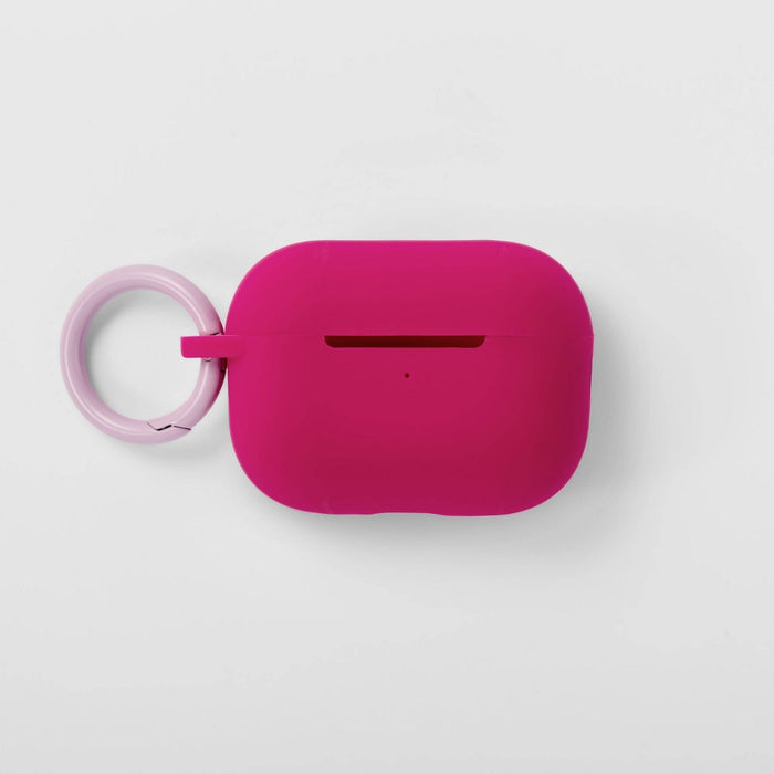 AirPod Pro Gen 1/2 Silicone Case with Clip - heyday Magenta