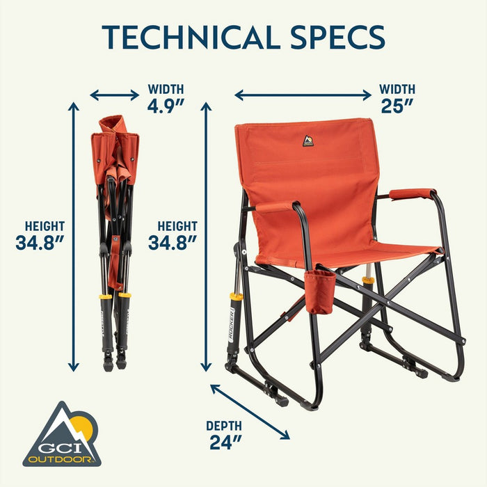 GCI Outdoor Freestyle Rocker Foldable Rocking Camp Chair - Terra (LOCAL PICKUP ONLY)