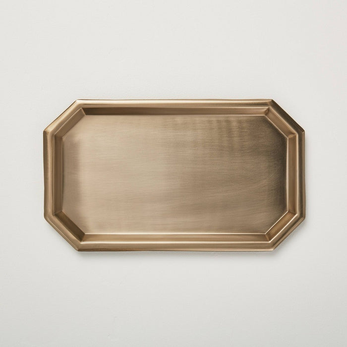 Large Metal Desk Accessory Tray Brass Finish - Hearth & Hand with Magnolia