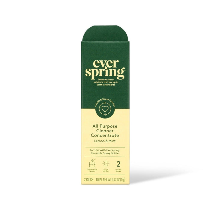 Lemon & Mint Ultra-Concentrated All Purpose Cleaner - 0.42oz/2ct - Everspring