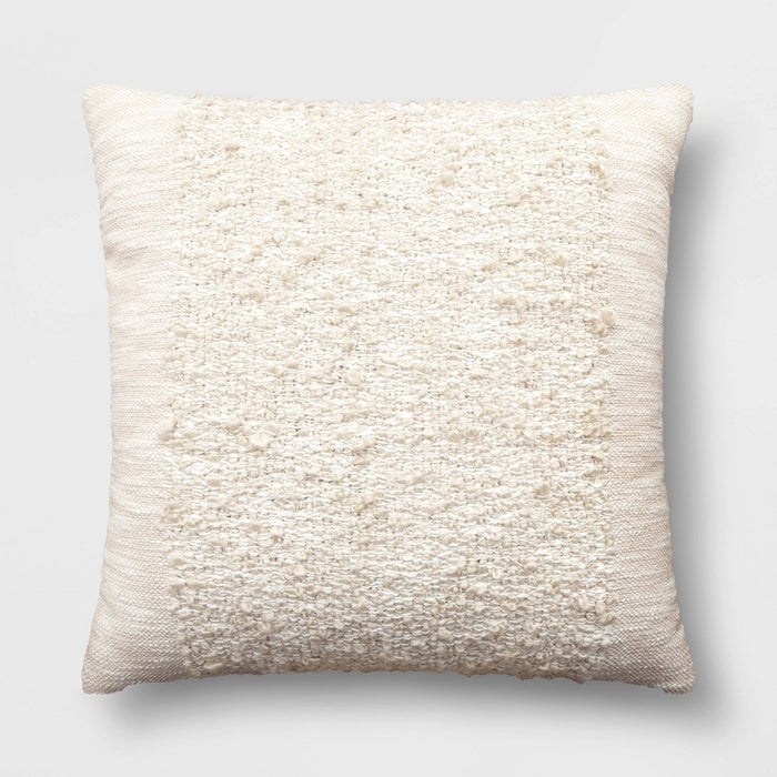 Textural Solid Square Throw Pillow Neutral - Threshold