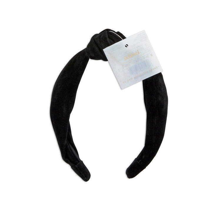 scunci Collection Knotted Suede Headband - Black