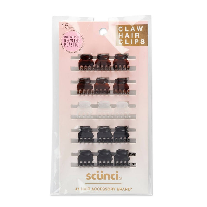 scunci Mini Jaw Clips - 15pk