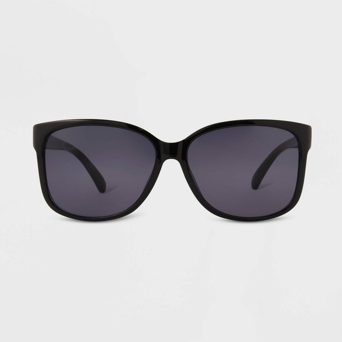 Women's Shiny Plastic Square Sunglasses - Universal Thread Dark Brown