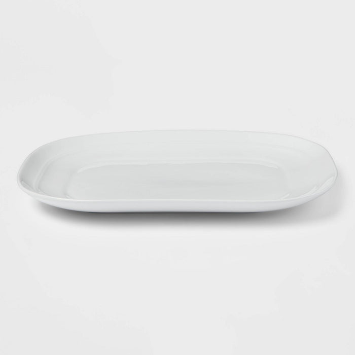 10" Stoneware Westfield Serving Platter White - Threshold