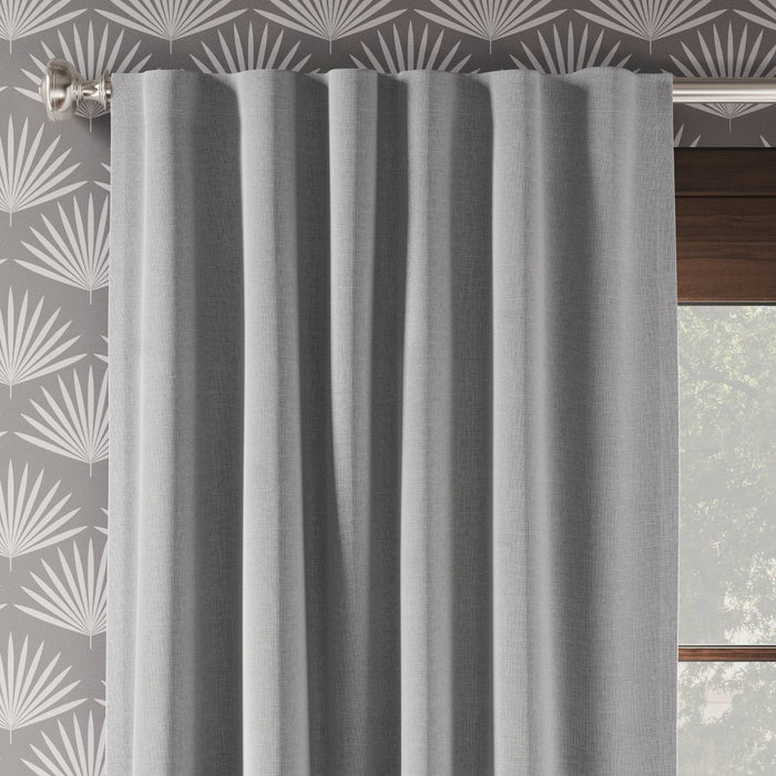 2pk 50"x63" Blackout Aruba Curtain Panels Gray - Threshold