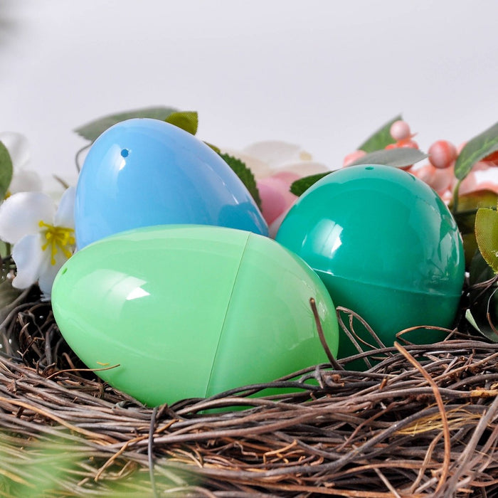 6ct Plastic Easter Eggs Cool Colorway Turquoise Green Blue - Spritz