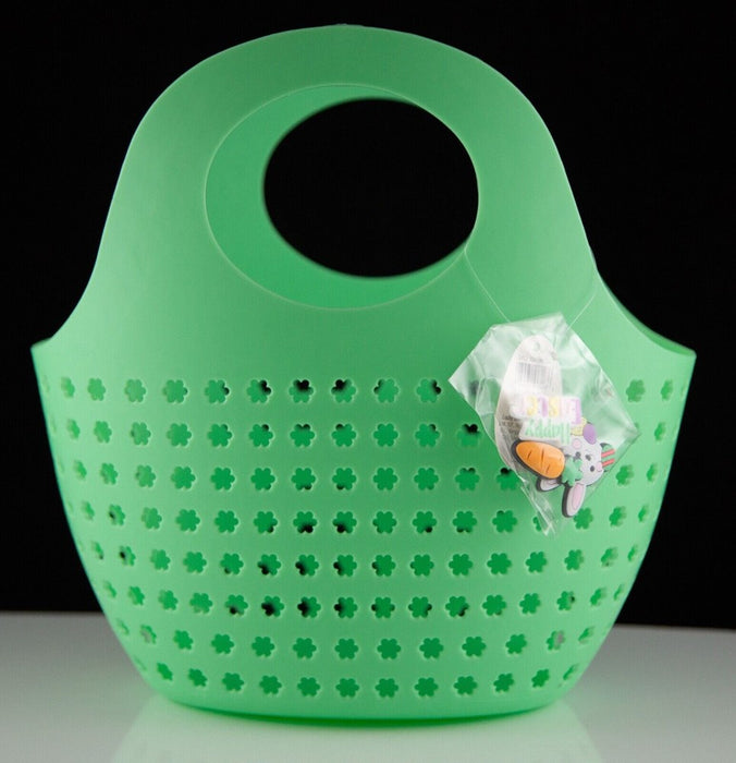Plastic Decorative Easter Basket Green - Bullseye's Playground