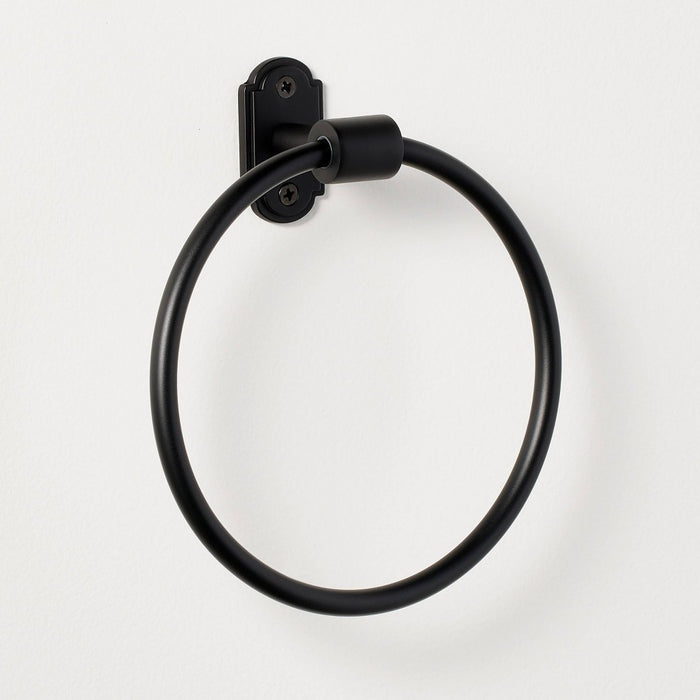 Classic Metal Towel Ring Black Finish - Hearth & Hand with Magnolia