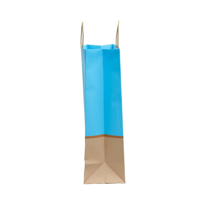 Jumbo Gift Bag with Kraft & Gold Foil List Blue - Spritz