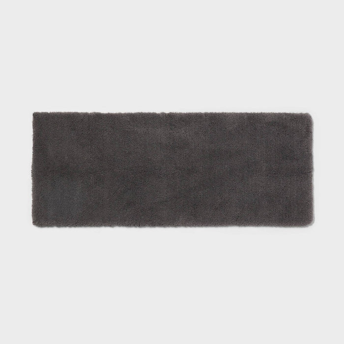 22"x60" Spa Plush Bath Rug Dark Gray - Threshold