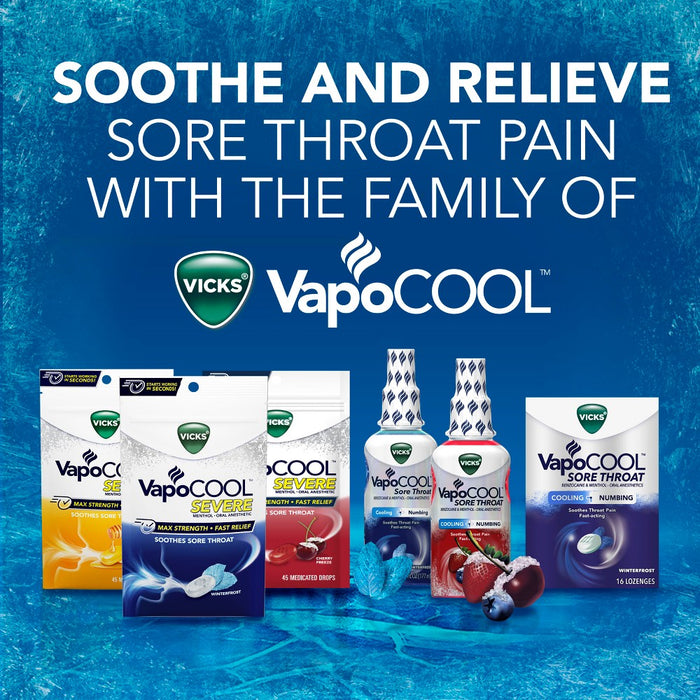Vicks VapoCOOL Sore Throat Spray - Winterfrost - 6 fl oz