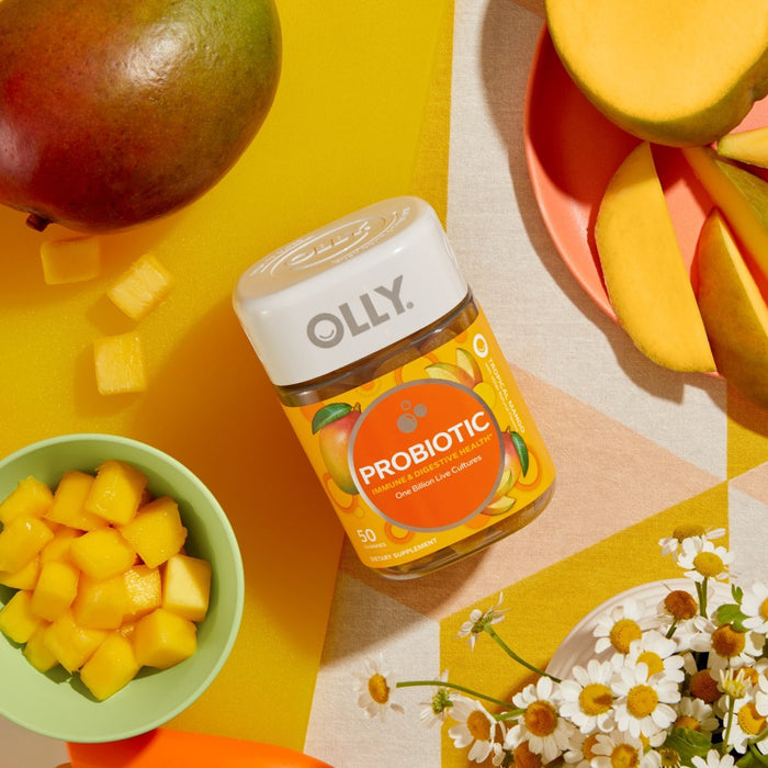 OLLY Probiotic Chewable Gummies for Immune and Digestive Support - Tropical Mango - 50ct