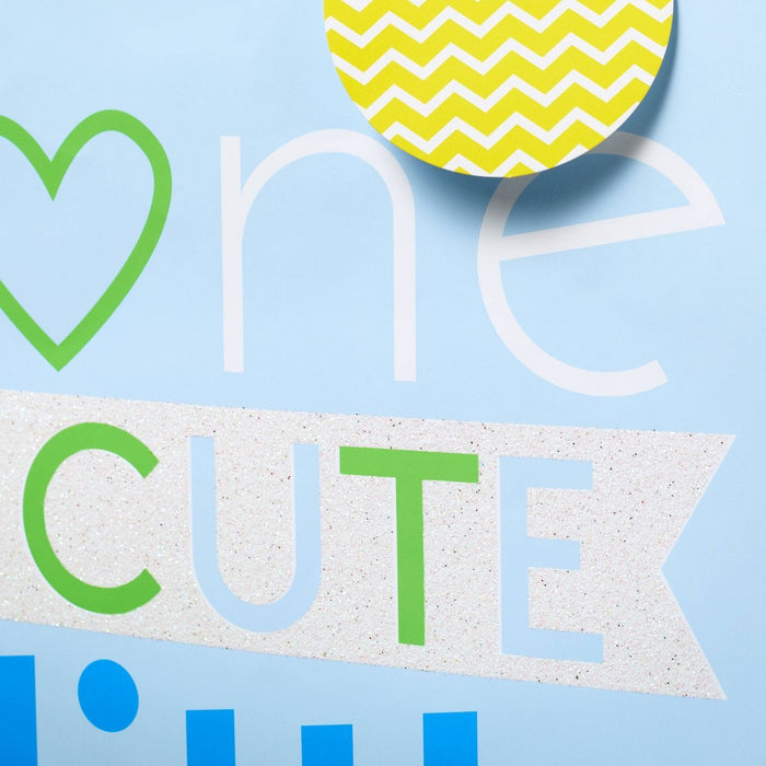 Medium 'One Cute Little' Baby Shower Gift Bag Blue - Spritz