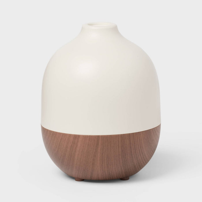White Top and Woodgrain Base 300ml Large Diffuser - Threshold