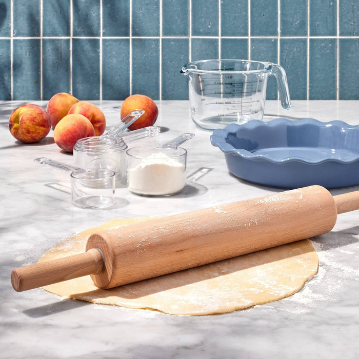 10" Wood Rolling Pin Light Brown - Figmint
